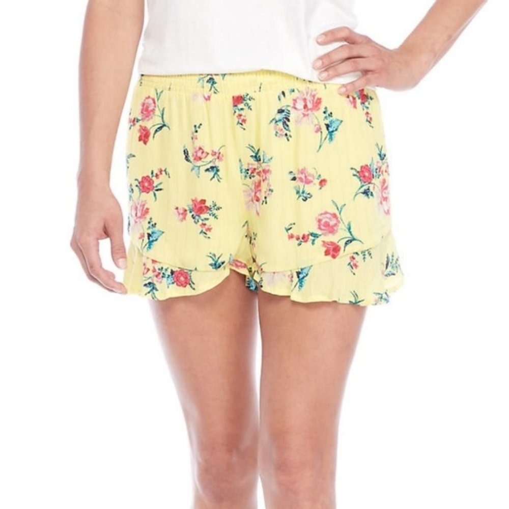 Wonderly Boho Yellow Floral Shorts